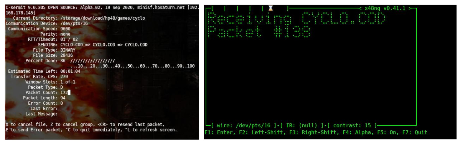 x48ng uconsole kermit demo